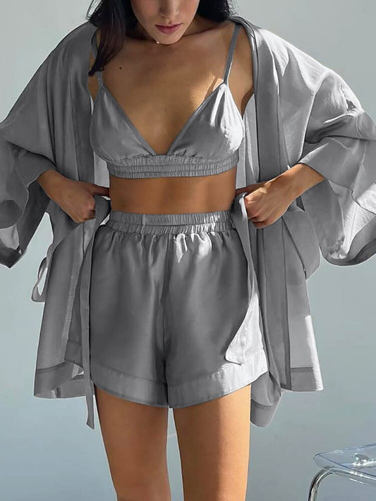 Loose Pajamas For Women 3 Piece Sets