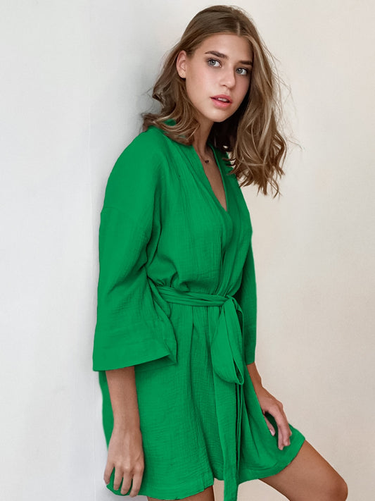 Crape Cotton Robe