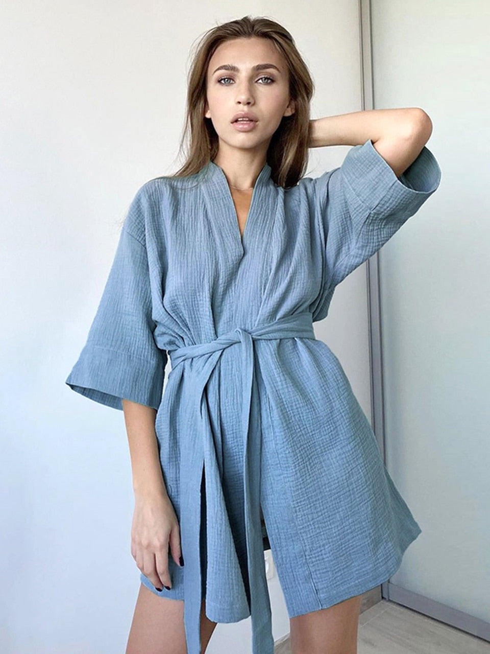 Crape Cotton Robe
